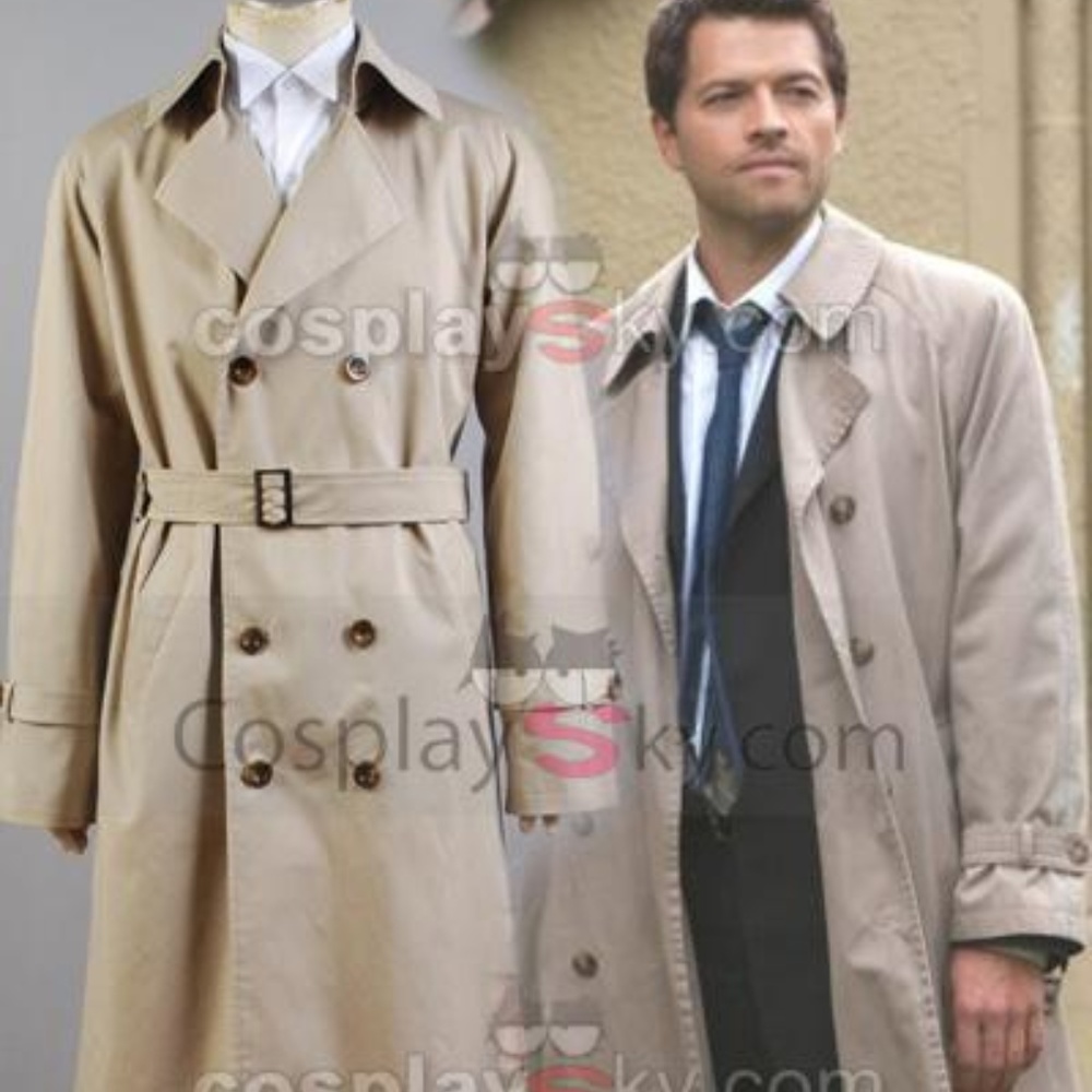 Supernatural Castiel Twill Trench Coat Costume